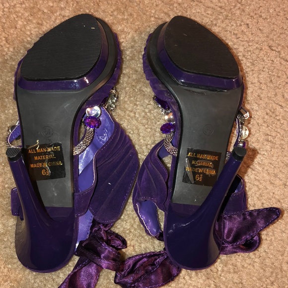 Purple Rhinestone Heels - Picture 4 of 4
